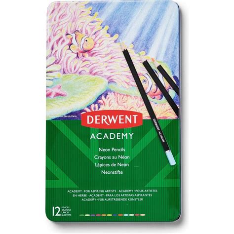 Derwent Academy Neon Pencils 12 Pack Woolworths