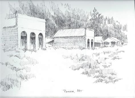 Pioneer Ghost Town Drawing By Kevin Heaney Fine Art America