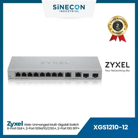 ZyXEL(ไซเซล) เน็ตเวิร์กสวิตช์ รุ่น XGS1210-12 | 12-Port Web Managed ...