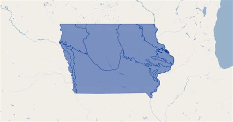 Iowa Landform Regions Koordinates