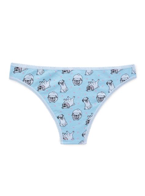 Ripley CALZÓN ALGODÓN MUJER INDEX BLANCO HI CUT BIKINI PERRITOS PUG