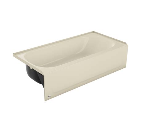 Aloha 6030 Porcelain Enamel Alcove Left Hand Drain Bathtub In Bone