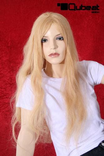 Rotblonde Echthaarperücke cm Blonde Perücke Echthaar lang Frauenperücke echtes Haar cm