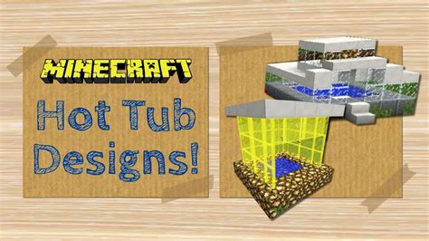 Minecraft HOT TUB Tutorial Designs YouTube