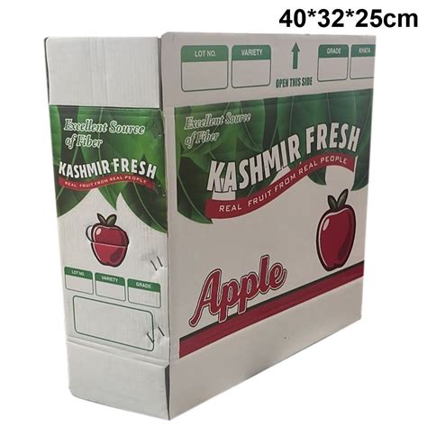 Single Wall Ply Light Weight Kg Fresh Kashmir Apple Packaging Box