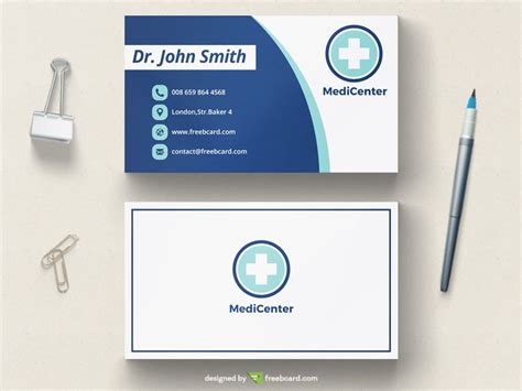 Free Clean Modern Medical Business Card Template Download