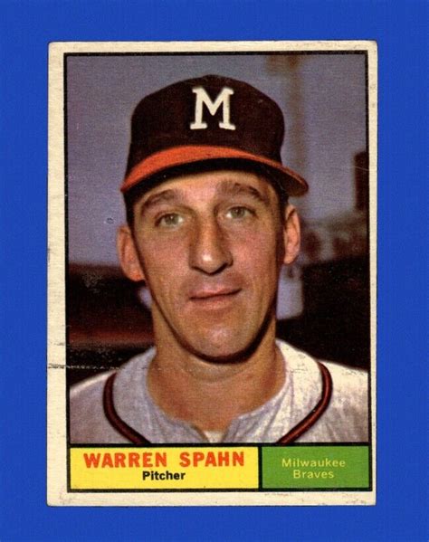 Topps Set Break Warren Spahn Vg Vgex Gmcards Ebay