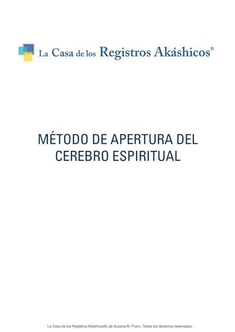 PDF MÉTODO DE APERTURA DEL CEREBRO ESPIRITUAL Libro libroesoterico