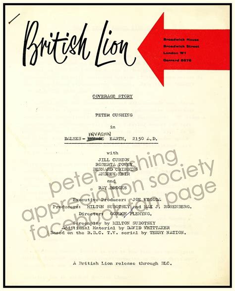 PETERCUSHINGBLOG BLOGSPOT PCASUK REQUESTED VINTAGE AND RARE DALEK AND BIKINI CLAD CURZON