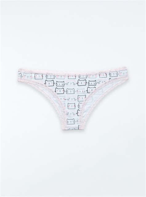 Ripley CALZÓN ALGODÓN MUJER INDEX BLANCO BIKINI CARITAS GATO