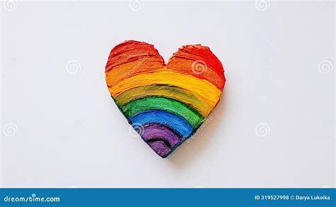 Rainbow Heart Symbol Of Lgbt Same Sex Love Acceptance Of Gender Identity For Gays And Lesbians