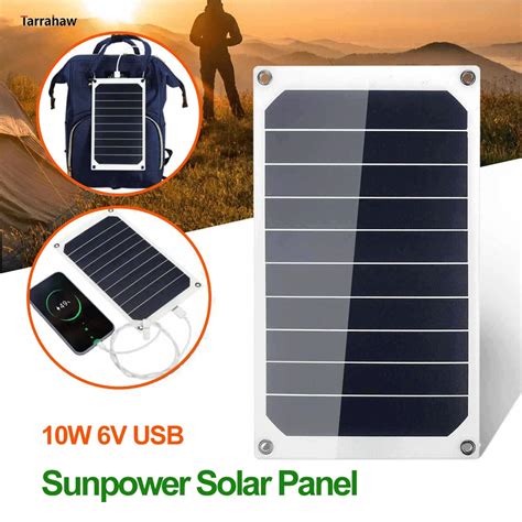 Painel Solar 10w Sunpower Cell Solar Mochila 5v Usb Banco De Energia Ao