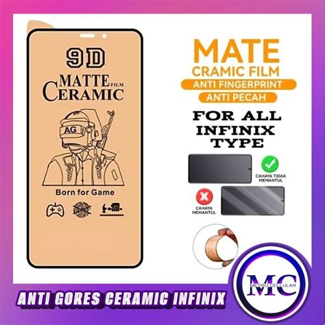Jual Anti Gores Ceramic Matte Infinix Smart Smart Hd Smart Plus Smart Pro Hot I Hot