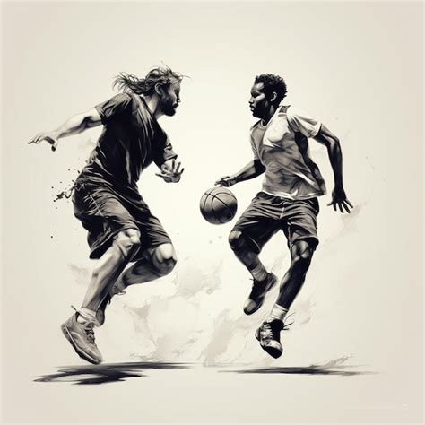 Premium AI Image | A soccer player sketch