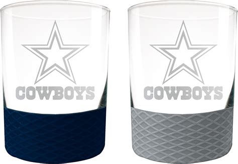 Great American Products Dallas Cowboys 14oz Commissioner Rocks Glass Two Piece Set