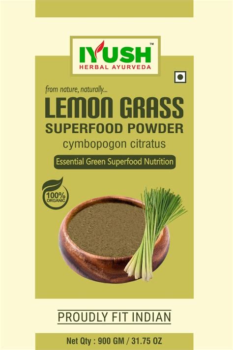 Buy Iyush Herbal Ayurveda Lemon Grass Powder Gm Lemon Grass