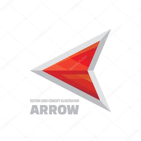 Arrow Vector Logo Concept Illustration Abstract Red Arrow Sign