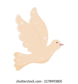 Dove Flying On White Background Stock Vector (Royalty Free) 2178993805 ...