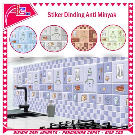 Jual AS Stiker Dinding Anti Minyak Wall Sticker Anti Minyak Dapur