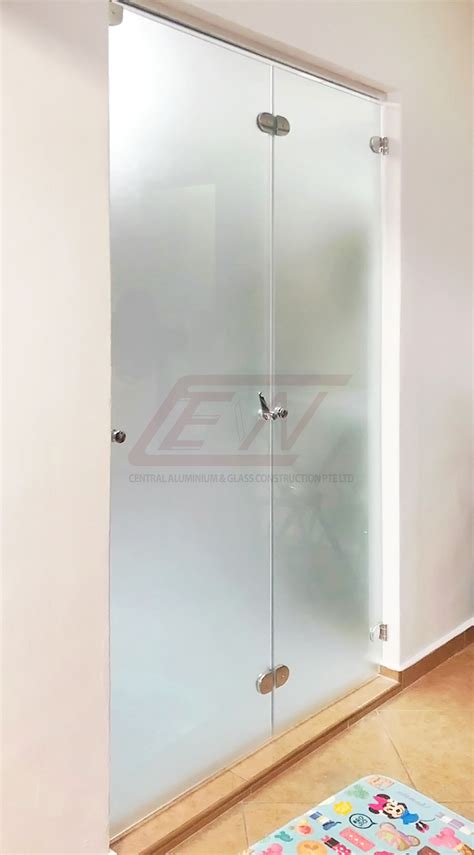 Tempered Frosted Glass Bifold Closet Door Dandk Organizer