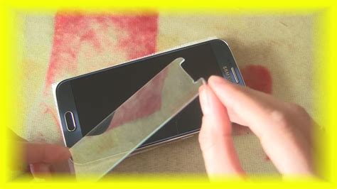 Как наклеить защитное стекло, плёнку на Samsung Galaxy s6! - YouTube