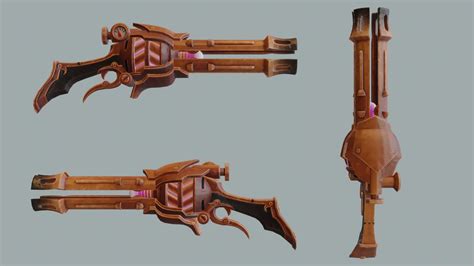 Stylized Fantasy Gun - 3D Model by KA eL