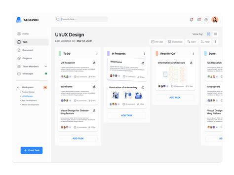 project management dashboard :: Behance