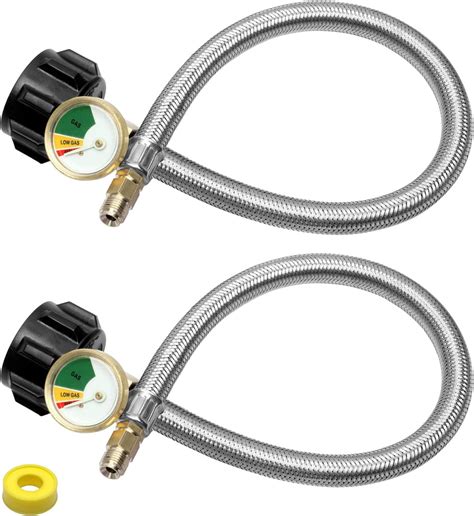 Amazon Hooshing 15 Inch RV Propane Hoses With Gauge Stainless