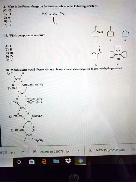 Solved16 What Is The Formal Charge On The Tertiary Carbon In The