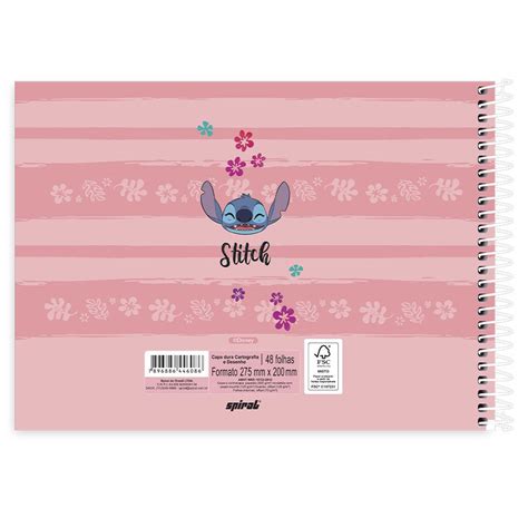 Caderno Cartografia Capa Dura Fl Stitch Spiral Ds Pt Un