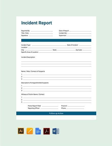 Incident Report Samples In Google Docs Ms Word Pdf Pages