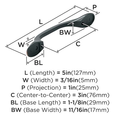 Amerock Ravino 3 In 76mm Center To Center Oil Rubbed Bronze Arch Handle Drawer Pull Bp21935orb