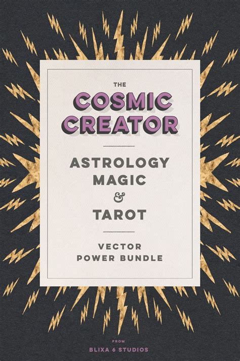 The Cosmic Creator Astrology And Tarot Power Bundle Is Shown In Front