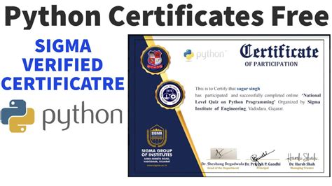 Python Programming Free Certificate Python Courses With Certificate