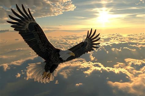 Premium Photo Majestic Eagle Soaring Through The Sky