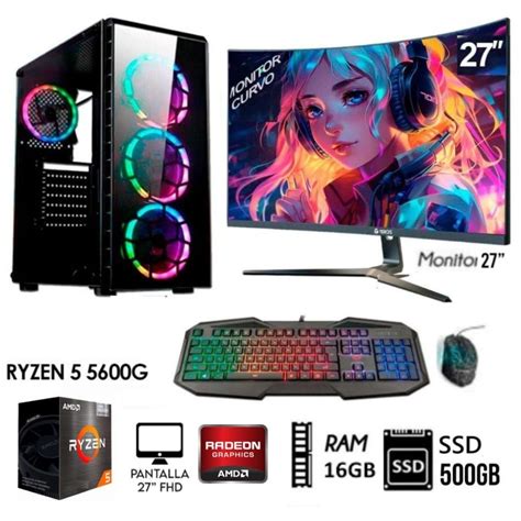 Ripley COMPUTADORA PC GAMER RYZEN 5 5600GT RAM 16 DISCO SOLIDO 500GB