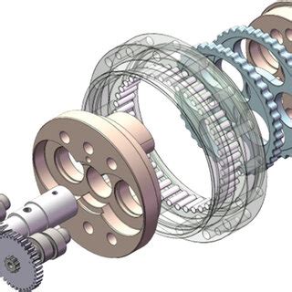 D Model Of Rv Reducer A The Complete Model Of The Assembled Rv