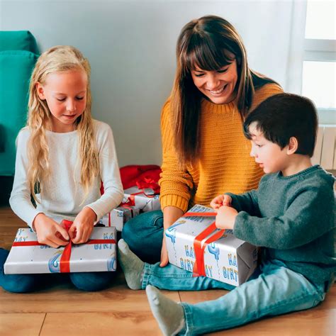 CENTRAL 23 Papel de regalo azul para niños 4 6 hojas de papel de regalo