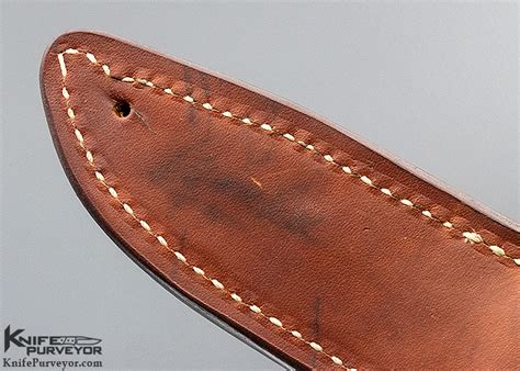 Bob Loveless Custom Knife Double Nude Logo Black Micarta Mini Bear With Double Escutcheons