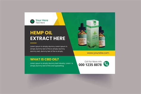 Hemp Oil Extract Here Postcard Graphic By Creativ Idea · Creative Fabrica