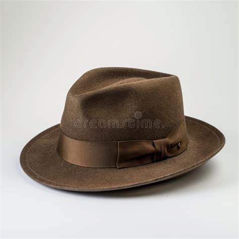 Classic Brown Fedora Hat On White Background Stock Image Image Of Fedora Headwear 314934919