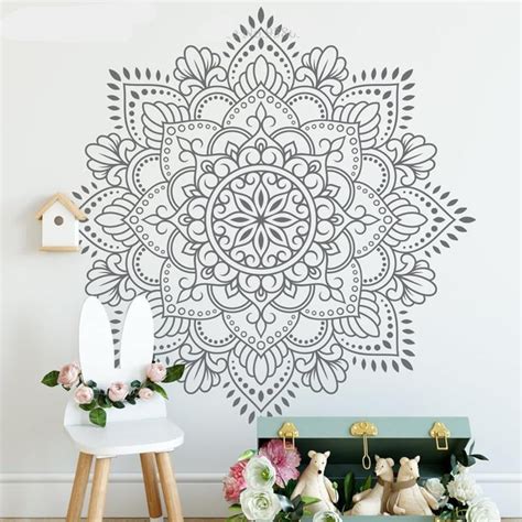 Large Mandala Vinyl Wall Art Decal | Boho Home Decor Wall Sticker ...