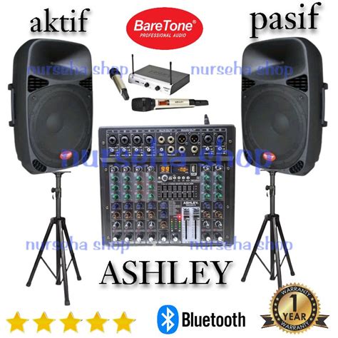 Jual Paket Sound System Speaker Aktif Pasif Baretone Inch Mic