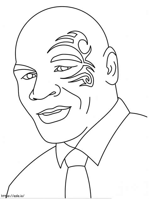 Happy Mike Tyson Coloring Page