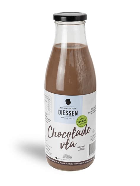 Chocolade Vla Glazen Fles De Smaak Van Hier