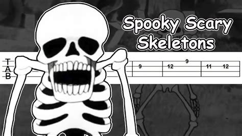 Spooky Scary Skeletons Bass Tabs Tutorial Youtube