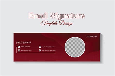 professional email signature template design 13703892 Vector Art at ...