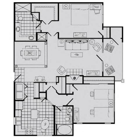 Floor Plans of Rockledge Oaks Apartments in Lincoln, NE