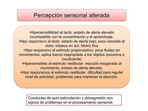 PresentaciÓn Trastornos Del Procesamiento Sensorial Ppt