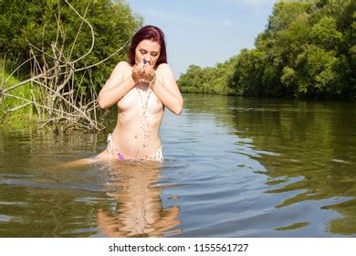 Nude Girl Bathing River Stock Photo 1155561727 Shutterstock